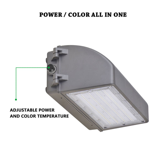 Full Cutoff Wall Pack Light With Photocell WATTAGE SWITCHABLE (45W/60W/75W) 3CCT SWITCHABLE (3000K/4000K/5000K)