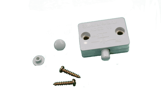 (2-PACK) Cabinet Lamp Switch Open on/Close off 12V 24V 110V,(White)