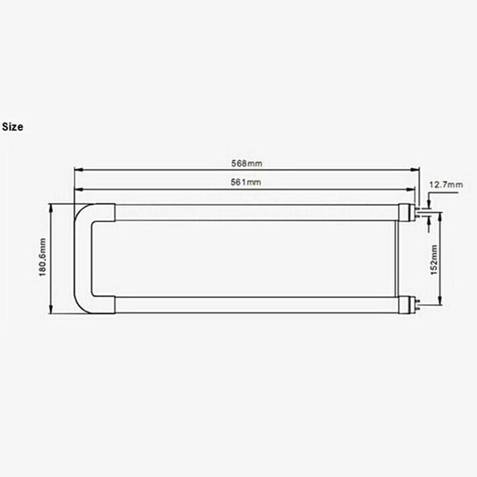 U-Lamp 2' LED 18 Watt G13 - CLEAR LENS 5 Year Warranty