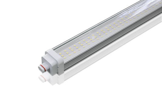 (CASE OF 20) 4ft 10/25/40W Adjustable IP55 MOISTURE PROOF LINKABLE LAMP - FROSTED LENS - 3000/4000/5000/5700/6500K Selectable 100-277vAC
