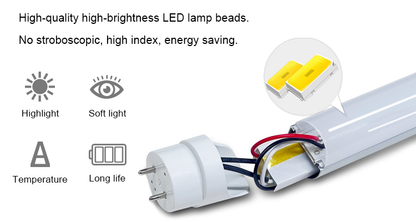 4ft G13 T8 3,240 Lumen (10w/12w/15w/18w/24w) WATTAGE ADJUSTABLE 135lm/W 6CCT (2700/3500K/4000K/5000K/5700K/6500K) KELVIN ADJUSTABLE  - CLEAR LENS - "ENERGY MISER" (Copy)