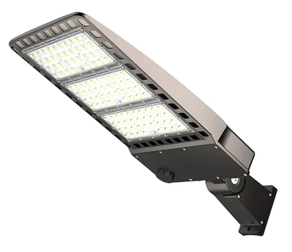 Shoe Box Light WATTAGE SWITCHABLE (200w/240w/300w) 25,500 Lumen 277-480Vac w/4ft AC Cord (Optional Remote Programmability or Dusk to Dawn Sensor)