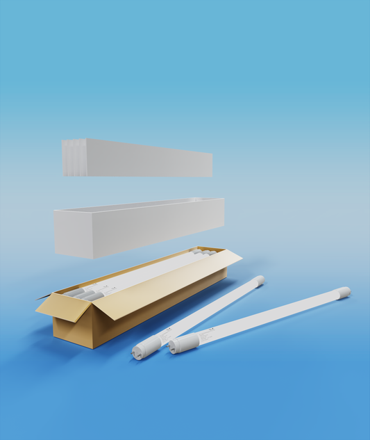 (CASE OF 30) 4ft G13 T8 1,875 Lumen 15W 125lm/W 5000K - FROSTED LENS - (GLASS TUBE) "ENERGY MISER" TYPE B BALLAST BY-PASS