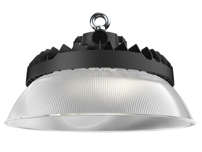 PRO-SELECT UFO High Bay 120-277V 150lm/w  150w/120w/100w Selectable 3500K/4000K/5000K Tunable W/Pre-Installed 12V AUX PIN Sensor Socket 22,500 Lumens w/6ft Whip Cord