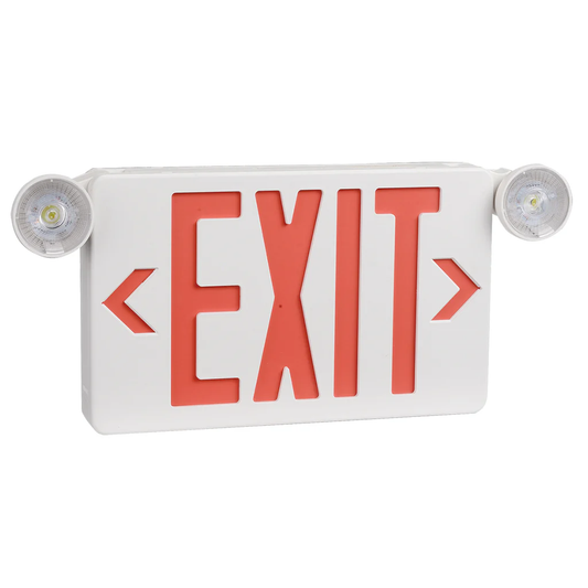 LED Exit Sign w/Spotlight 1 or 2-Sided