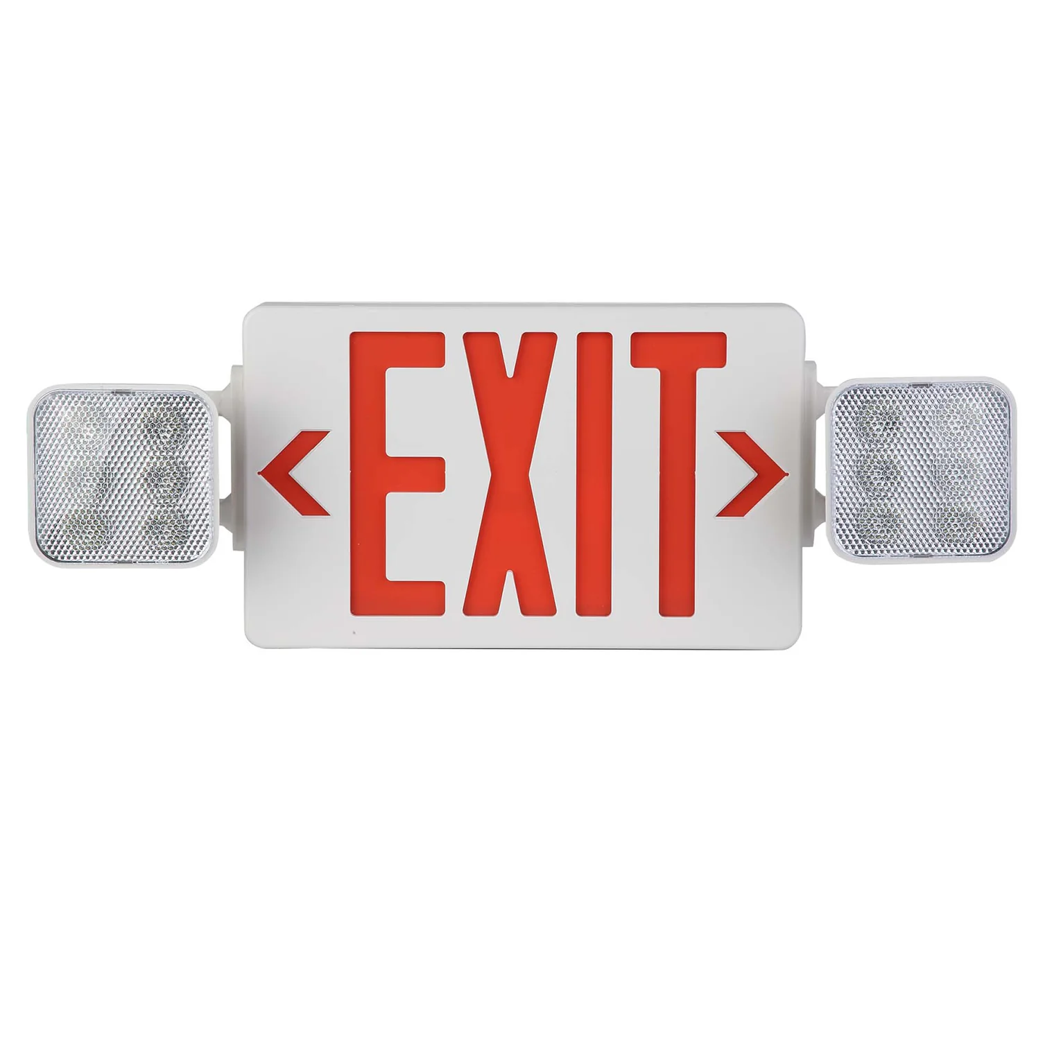 LED Exit Sign w/Large Spotlights – LEDShopLights.com