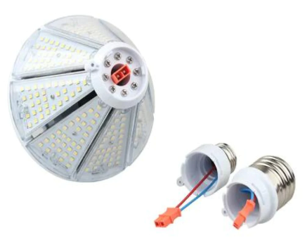 WEDGE TYPE DOWN (INVERTED) LED RETROFIT LIGHTING 80W 5000K 10,400lm 100-277V (E39 or E26 Socket Mount) HPS, MH, HID REPLACEMENT