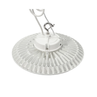 WHITE UFO HIGHBAY - 27,000 LUMENS - WATTAGE ADJUSTABLE - 5000K 0-10V DIMMABLE 100-277VAC