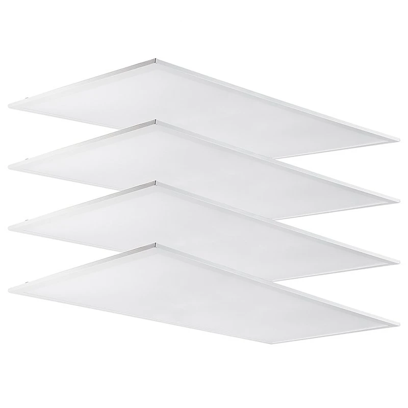 (4-PACK) LED Panel Light 2'x4' w/Pre-Installed Emergency Backup Driver, w/Sensor Base 30/40/50/60/72W 9,000lm Wattage Adjustable 5CCT Kelvin Adjustable 0-10V Dimmable DLC Listed