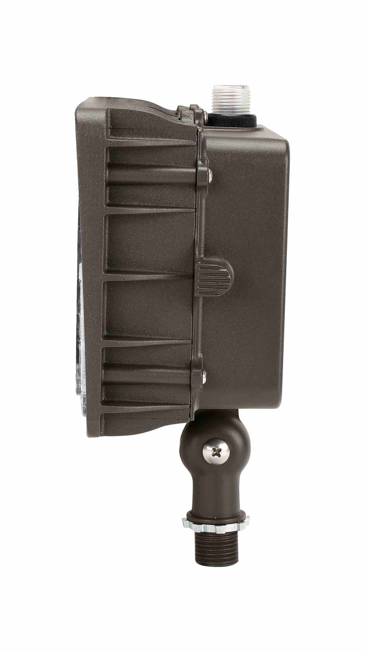 Knuckle Mount Flood Light w/Integrated Photocell WATTAGE ADJUSTABLE (60w/48w/36w/24w) 3CCT KELVIN ADJUSTABLE (3000K/4000K/5000K) 120V-277V 155lm/w