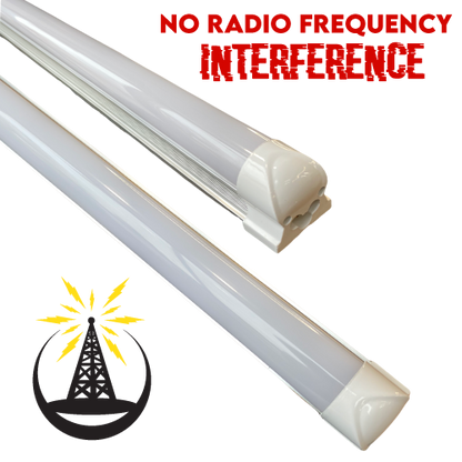 Linkable LED T8 8ft 144w 17,654 Lumen FROSTED LENS (NO RF) Quad-Row w/Mounting Hardware