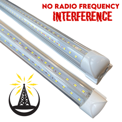 Linkable LED T8 2ft 18w 2,736 Lumen CLEAR LENS (NO RF) V-Series w/Mounting Hardware