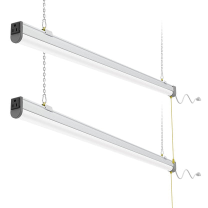 4ft 80W SHOP LIGHT 10,400lm - LINKABLE-  W/PULL SWITCH - NO RF DRIVER