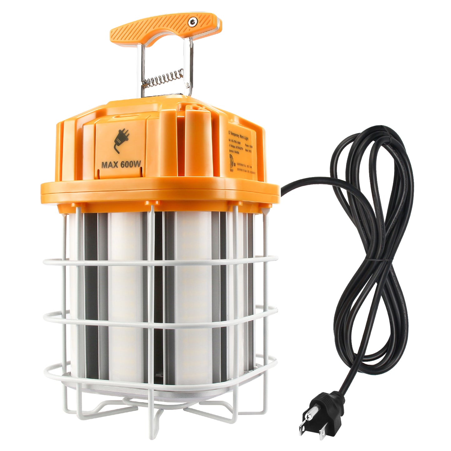 150W JOBSITE LINKABLE HANGING LIGHT 21,150lm 5000K 10FT 3-PRONG AC POWER CORD (YELLOW)