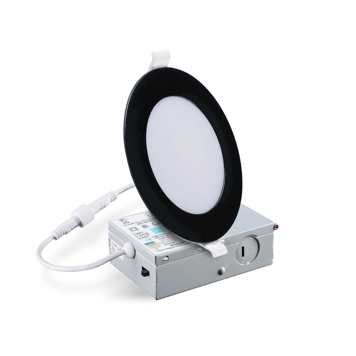 Ultra Thin BLACK ROUND 6in 9w 5 CCT Switchable (2700K, 3000K, 3500K, 4000K, 5000K) Dimmable