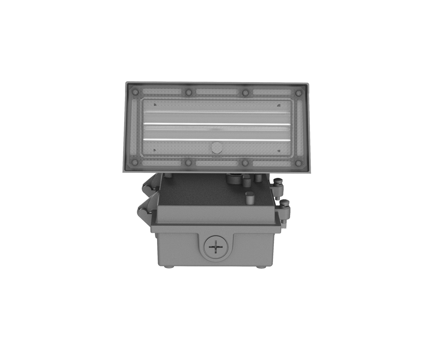 ANGLE ADJUSTABLE 0°-90° Wall Pack W/Pre-Installed Photocell WATTAGE SWITCHABLE (80W/100W/120W) 3CCT SWITCHABLE (3000K/4000K/5000K)