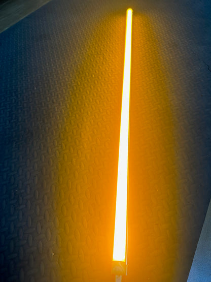 YELLOW Linkable LED T8 4ft 72w 8,827 Lumen FROSTED LENS (NO RF) Quad-Row w/Mounting Hardware