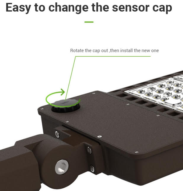 Shoe Box Light WATTAGE SWITCHABLE (200w/240w/300w) 25,500 Lumen 277-480Vac w/4ft AC Cord (Optional Remote Programmability or Dusk to Dawn Sensor)
