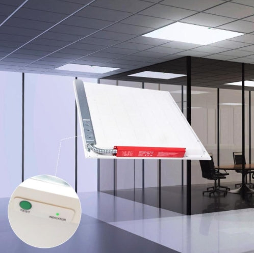 (4-PACK) LED BACK-LIT Panel Light w/Pre-Installed Emergency Backup Driver, w/Sensor Base 15/20/25/30/40W Adjustable 5000lm 2'X2' 5CCT Kelvin Adjustable 0-10v Dimmable DLC Listed