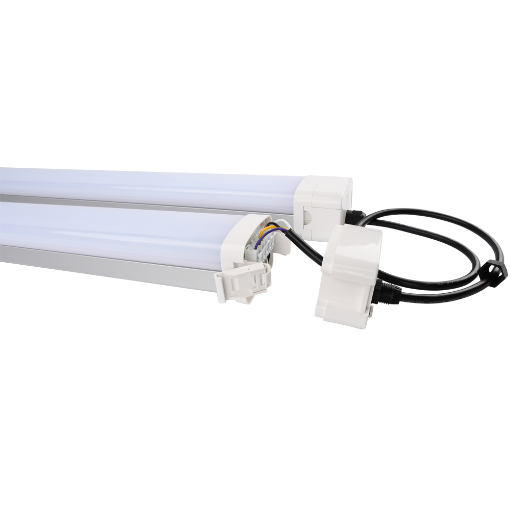 (CASE OF 4) Tri-Proof Linkable Vapor Light 8ft (80w/70W/60W Switchable) (3500K/4000K/5000K/6000K Switchable) ETL, DLC