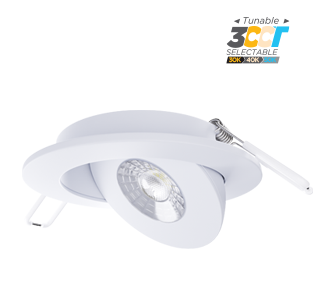 4 Inch Recessed Gimbal 90° Angle-Adjustable  9w 600 Lumen 3 CCT (3000K, 4000K, 5000K) Switchable- Dimmable - 4" - 10 Year Warranty - Shipping Included